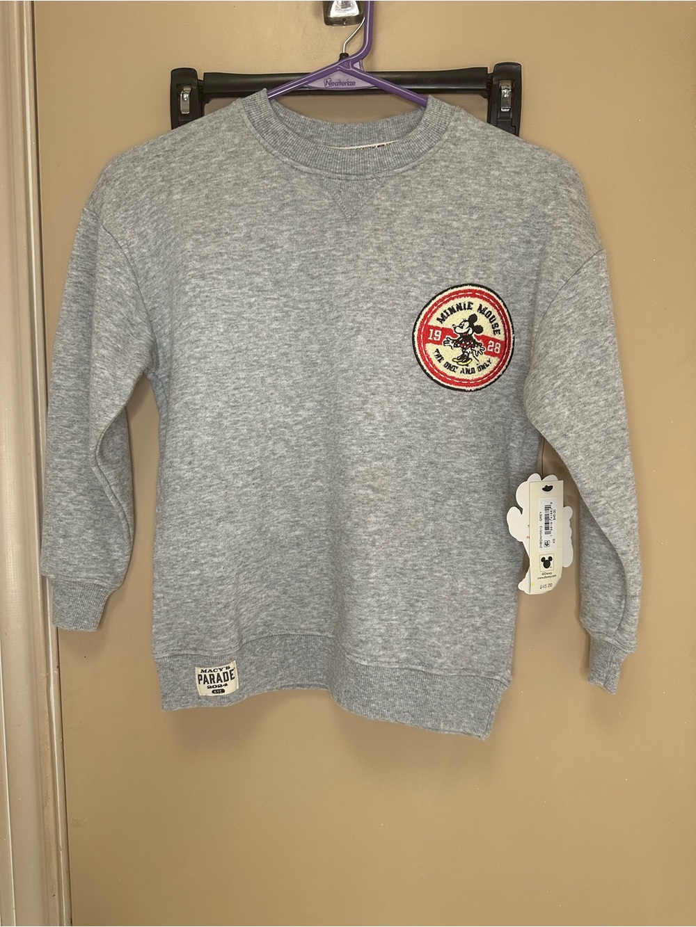 Minnie Mouse gray sweatshirt